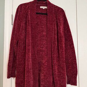Loft Open Front Chenille Sweater, Size L